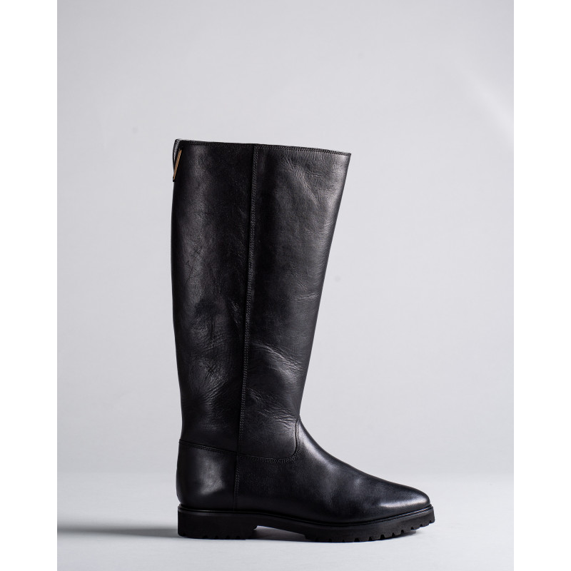 Stivali in pelle suola gomma