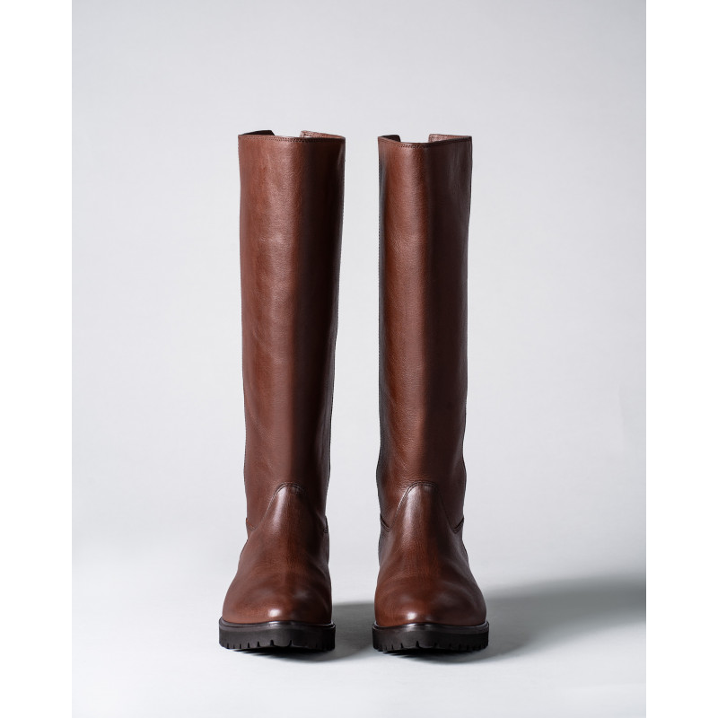 Stivali in pelle suola gomma