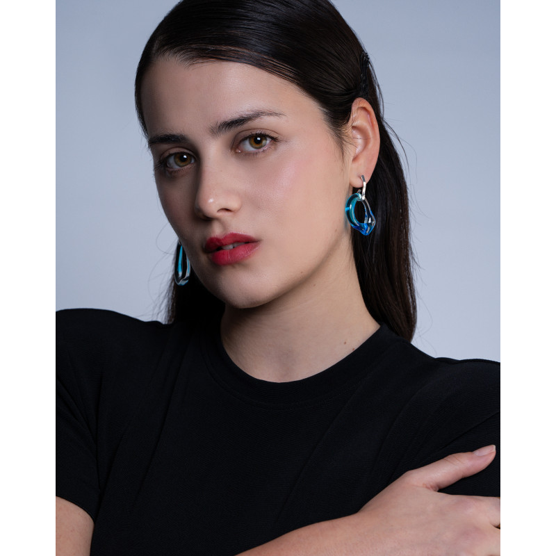 Orecchino Delia azzurro