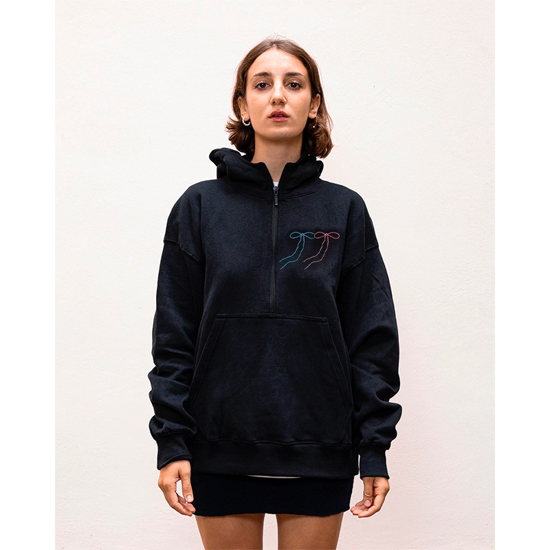 Felpa con cappuccio 2 fiocchi