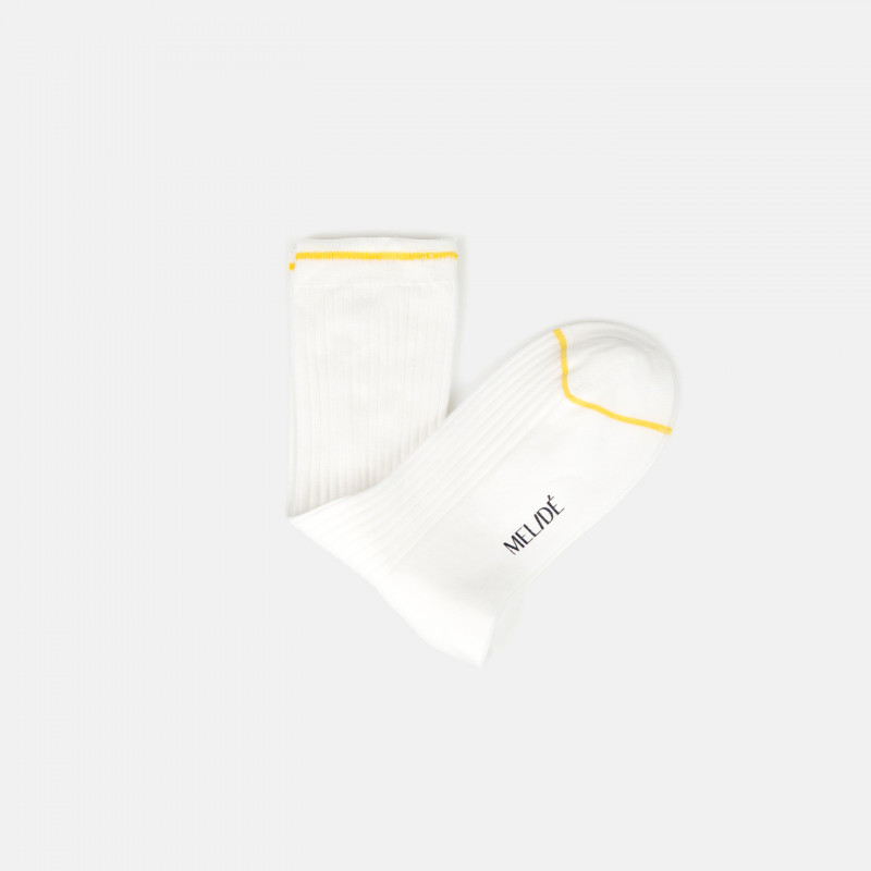 Calze bianche con riga