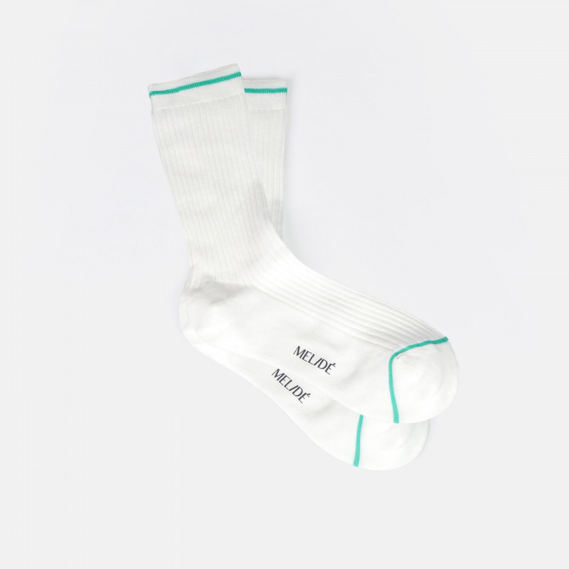 Calze bianche con riga